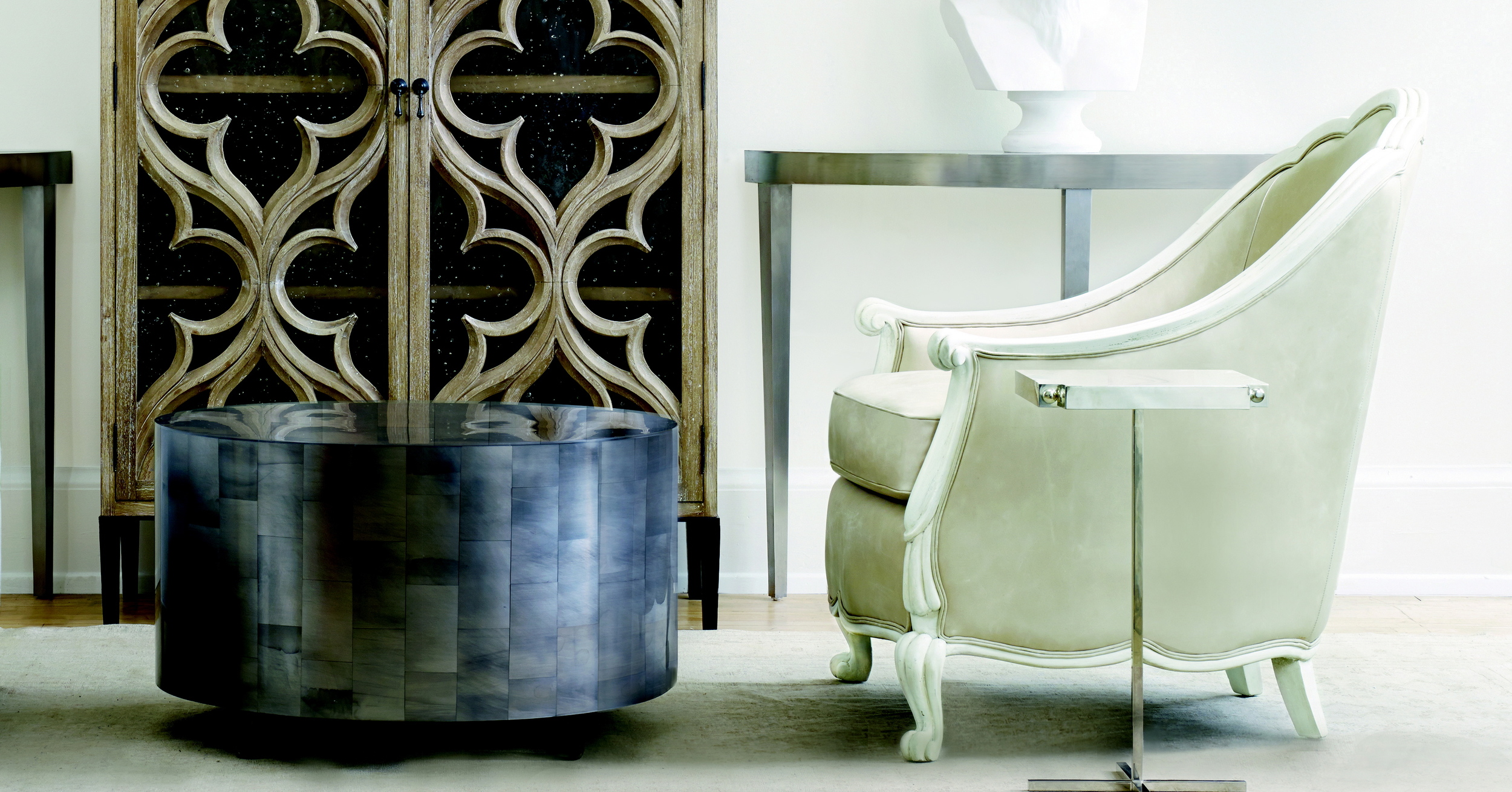 second floor refresh with table and chair - the table also comes in brass